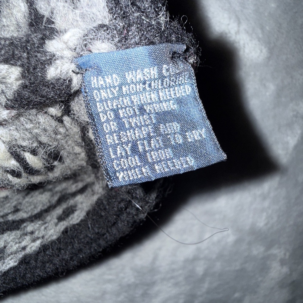 Vintage Polo Ralph Lauren Sweater Mens XL Black Gray Fair Isle Lambswool 90s - Picture 6 of 7